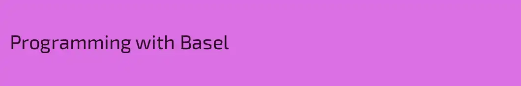 Programming with Basel